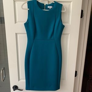 Calvin Klein dark teal green sleeveless dress size 10